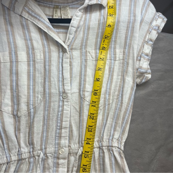 Japna Blue and White Striped Mini Dress - Picture 8 of 8